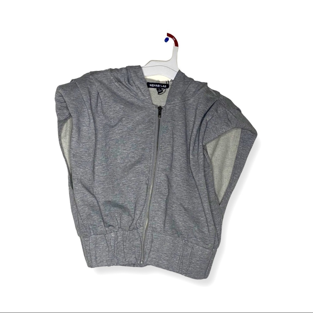 Sleeveless Grey Jacket Hoodie